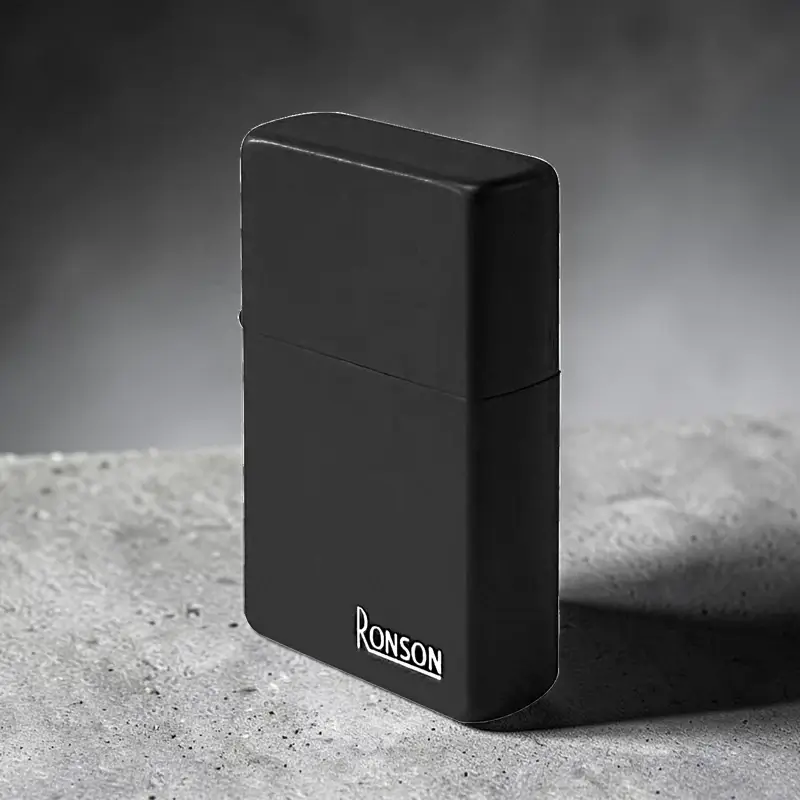 Ronson Black Matt - Upaljač na Benzin 6 Ronson benzinski upaljač Black Matt sa zatvorenim poklopcem