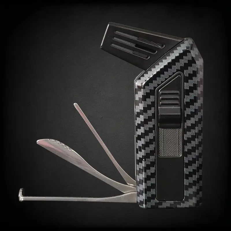 Carbon X – Upaljač za lulu sa priborom (Carbon Black) 3 Carbon X upaljač za lulu sa priborom otvoren