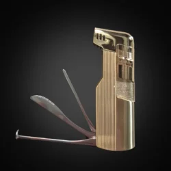 Monarch Gold upaljač za lulu sa alatom otvoren - zlatni model