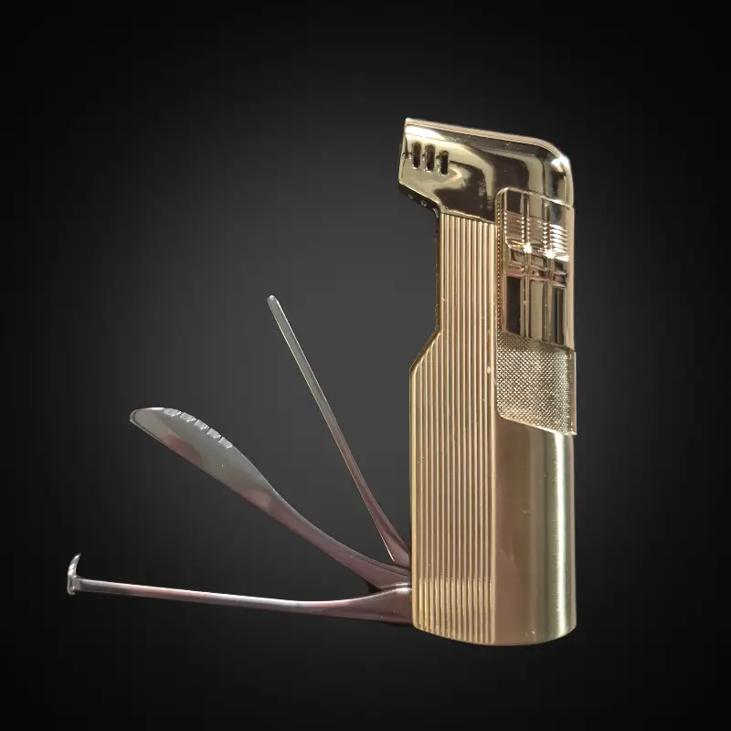 Monarch Gold upaljač za lulu sa alatom otvoren - zlatni model