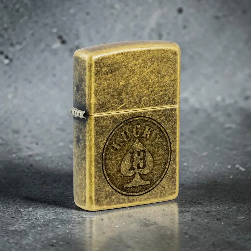 Zippo Lucky 13 Antique Brass original upaljač