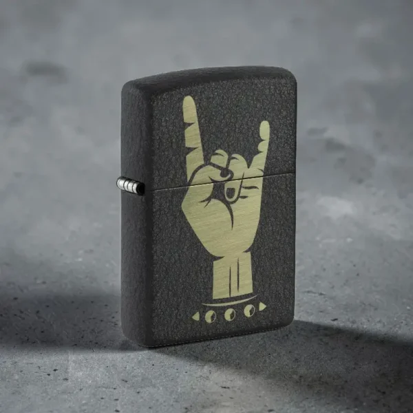 Rock On Black Crackle Zippo original upaljač