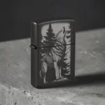 Zippo Howling Wolf High Polish Black original upaljač