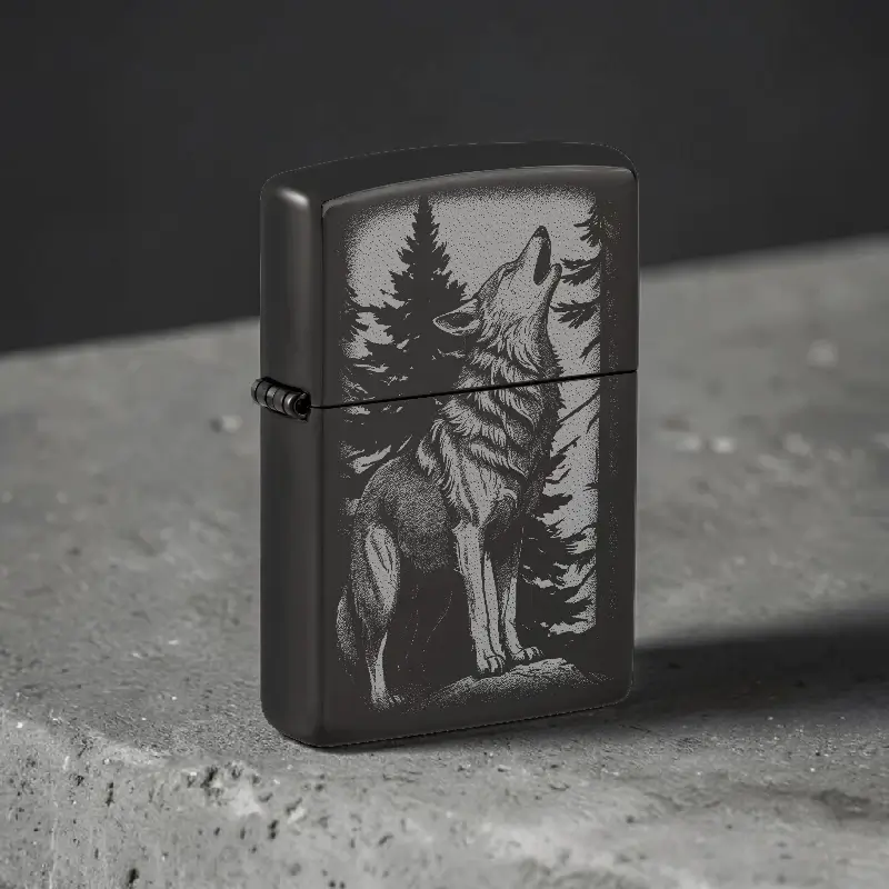 zippo-upaljac-howling-wolf-design-47117 Zippo Howling Wolf High Polish Black original upaljač