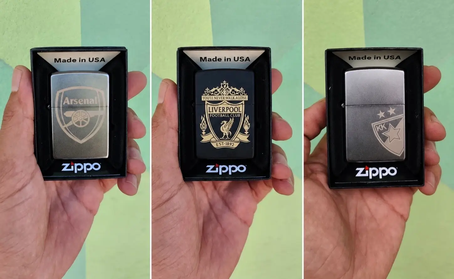 Gravirani Upaljači – Gravirani Zippo Upaljači za Poklon 11 gravirani zippo upaljači sa grbovima klubova