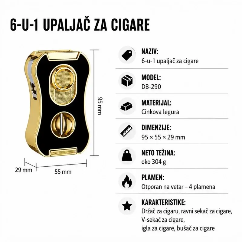 Metalni upaljač za tompuse
