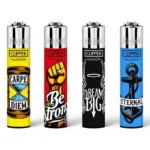 CLIPPER Skin Art 2 upaljači sa četiri različita motivaciona dezena