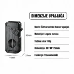 Dimenzije brener upaljača za tompuse
