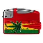 Ronson Cannabis crveni upaljač sa listom cannabisa