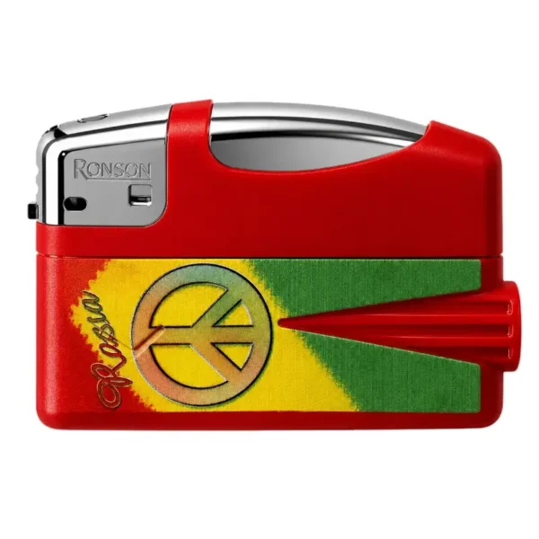 Ronson Cannabis crveni upaljač sa peace simbolom
