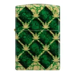 Zippo Argyle Leaf prednja strana sa cannabis motivom