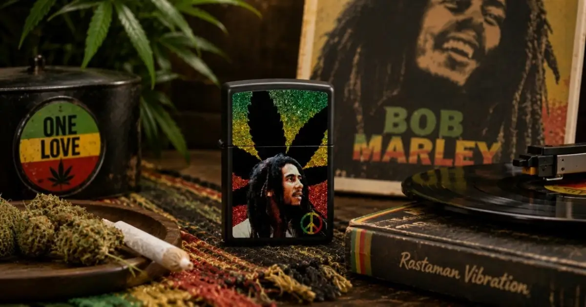 Upaljač Zippo Bob Marley Leaf Silhouette 46741 - facebook