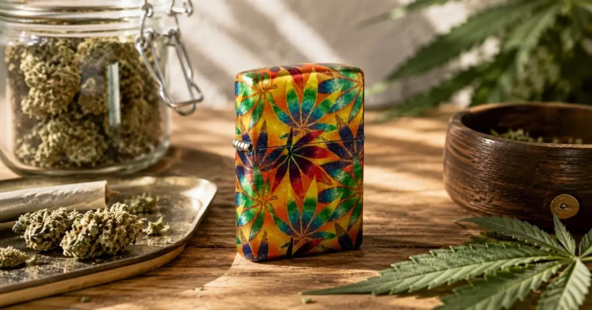 Zippo Cannabis 540 Fusion Tumbled Brass 1 Zippo Cannabis 540 Fusion Tumbled Brass upaljač - facebook