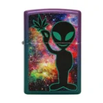Zippo Alien Design Iridescent upaljač sa vanzemaljcem i listom kanabisa
