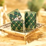 Zippo cannabis upaljači sa zelenim argyle dezenom i listovima
