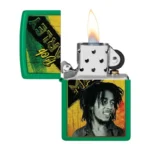 Otvoren Zippo Bob Marley 46152 Grass Green upaljač