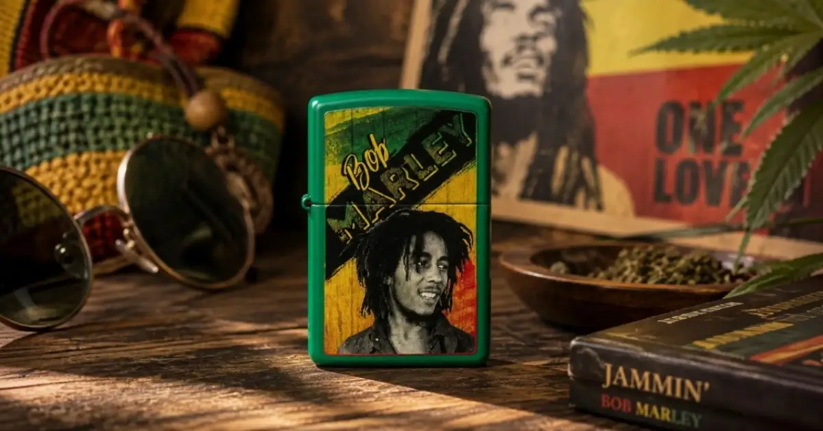 Upaljač Zippo Bob Marley Grass Green - facebook