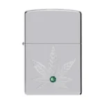 Zippo Cannabis Crystal Dizajn 46126 sa zelenim kristalom
