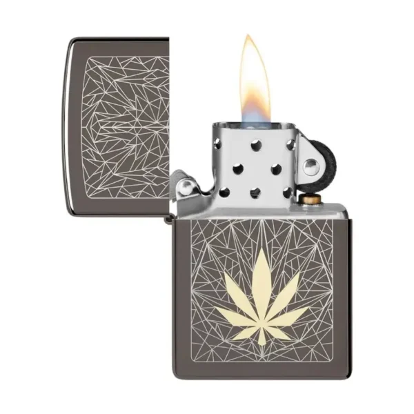 Zippo Cannabis Dizajn 48384 upaljač sa upaljenim plamenom