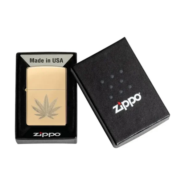 Zippo Cannabis Leaf upaljač u originalnom Zippo pakovanju