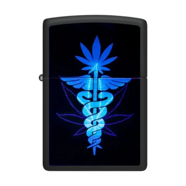 Zippo Gleaming Leaf Black Light 46266 pod UV svetlom