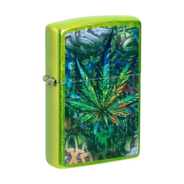 Zippo Graffiti Leaf 46846 Lurid ipaljač sa cannabis motivom