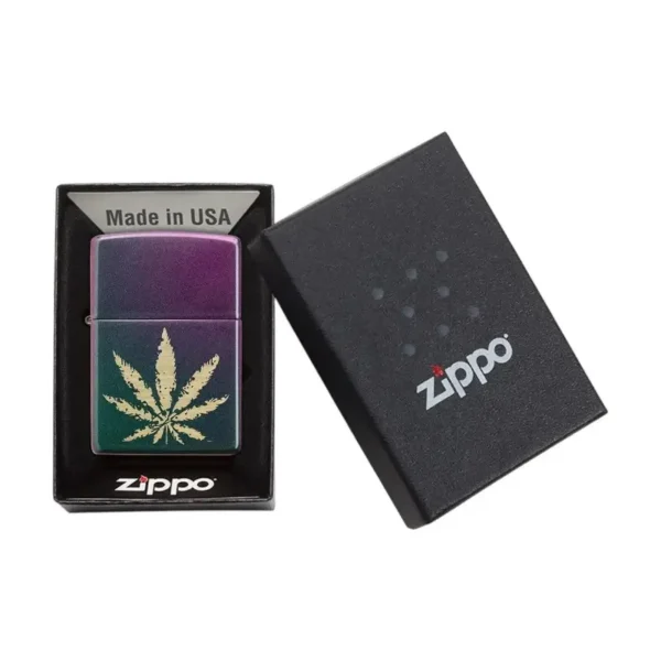Zippo Marijuana Leaf Iridescent upaljač u originalnoj poklon kutiji
