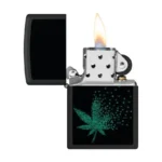 Zippo Pixel Cannabis 48677 otvoren upaljač sa pikselizovanim listom kanabisa