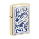 Zippo Sativa Serenity Champagne bočni pogled upaljača i Color Image dekoracija