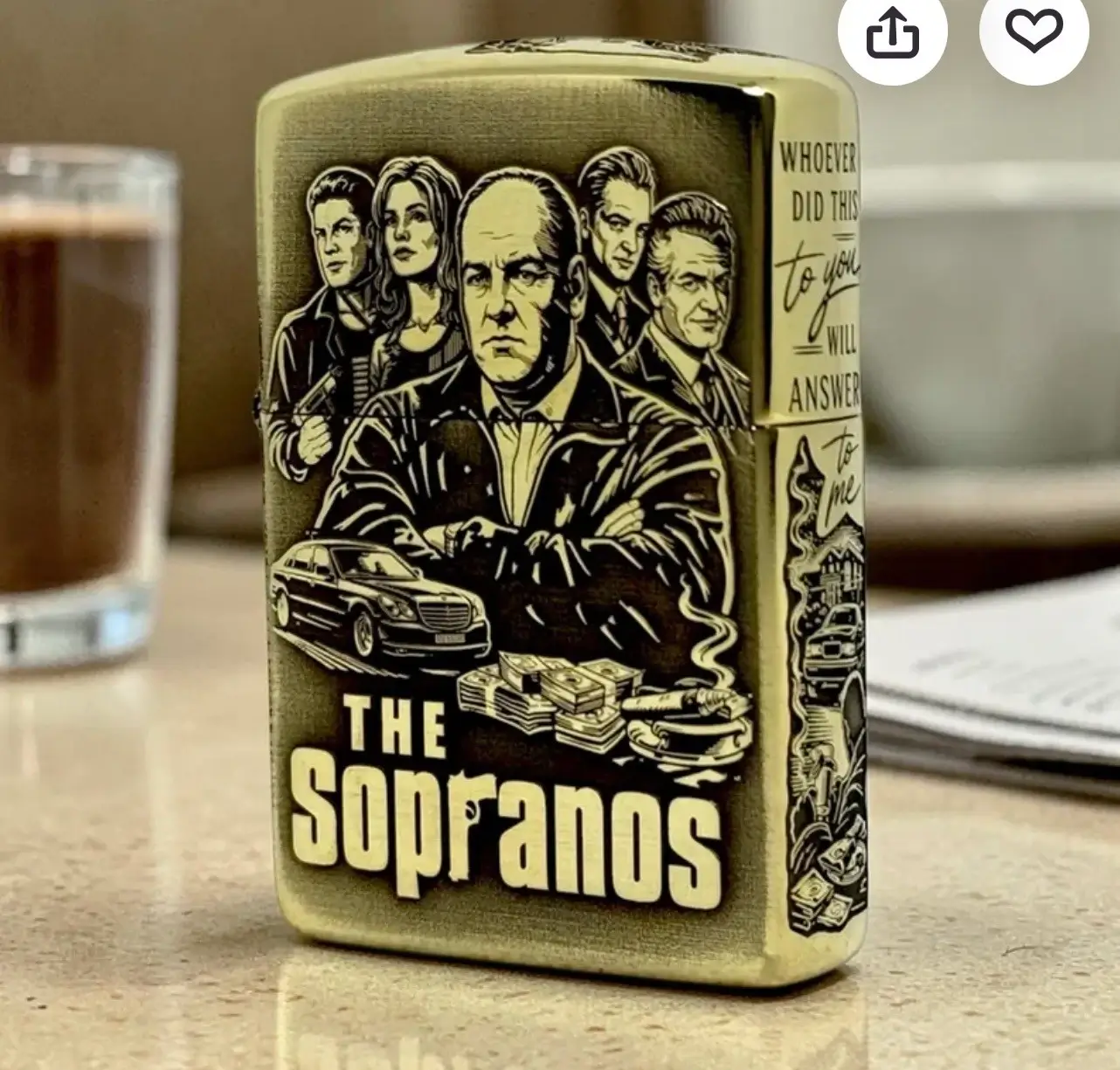 AI graviranje upaljača – od ideje u ChatGPT-u do Zippo gravure 2 AI ideja za graviranje Zippo upaljača sa Sopranos motivom