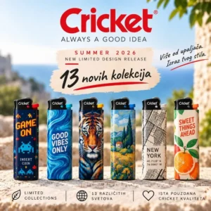 Cricket upaljači 2026 – nove limitirane kolekcije