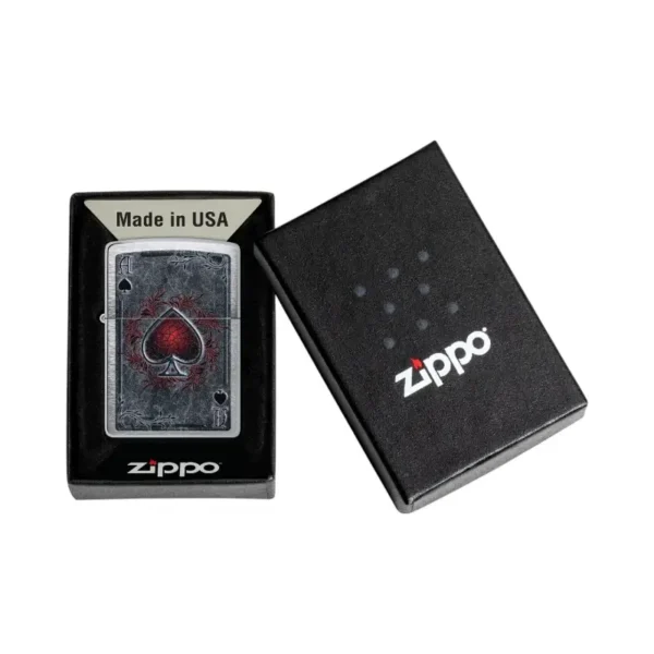 Upaljač Zippo Antiqued Ace u originalnoj Zippo poklon kutiji
