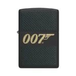 Zippo James Bond 007 Black Matte – detalj 007 loga i geometrijskog dizajna