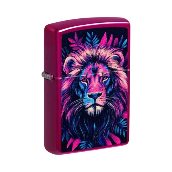 Zippo Multicolor Lion Candy Raspberry upaljač sa motivom lava