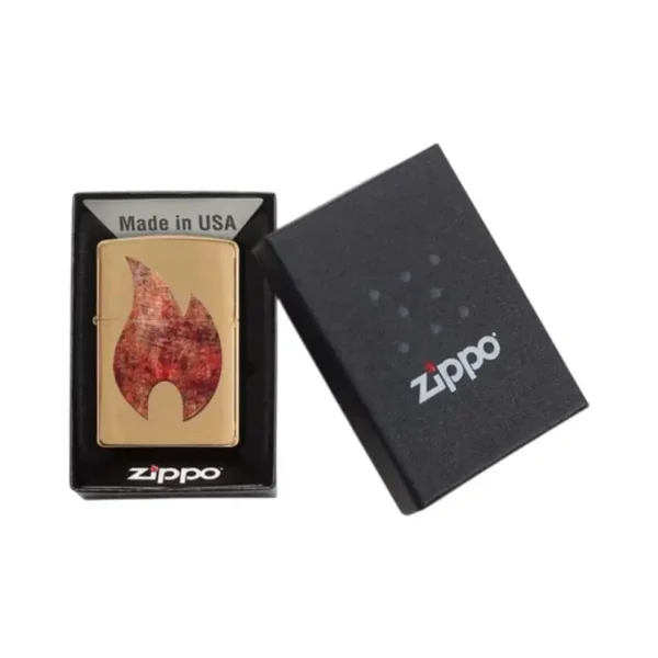 Zippo Rusty Flame u originalnoj Zippo poklon kutiji
